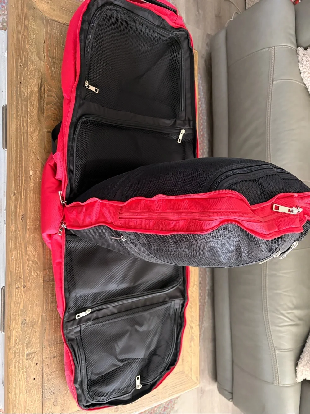 Sole Premise Men's Red Backpack with Top 'P' Logo - Travel & Work